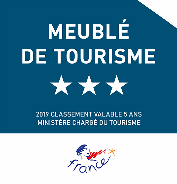 Logo classement meublé de tourisme pour les gîtes du domaine de Chante-Oiseau